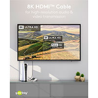 Goobay Ultra High Speed HDMI 2.1 Kabel - 3m (Han/Han) Sharkskin Gr