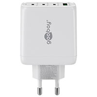 Goobay USB-C Oplader 68W (2xUSB-C/2xUSB-A) Hvid