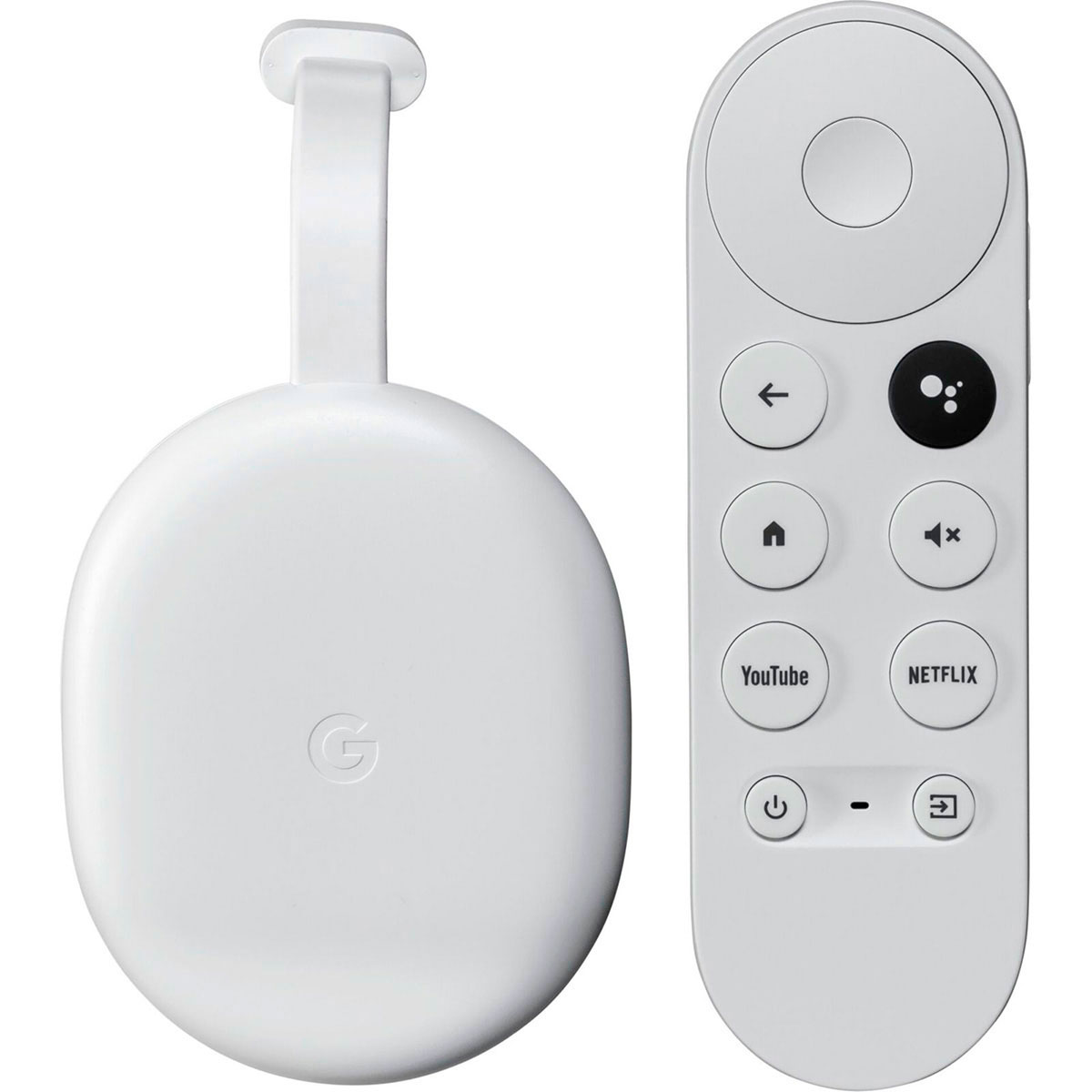 Chromecast m/Google TV 4K HDR (m/fjernbetjening) Hvid