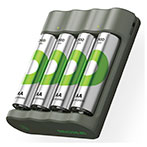 GP Batteries ReCyko B441 Batterilader + 4x AA Batterier 2100mAh (AA)