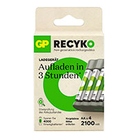 GP Batteries ReCyko B441 Batterilader + 4x AA Batterier 2100mAh (AA)