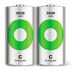 GP Batteries ReCyko NiMH Genopladelige C Batterier 1,2V (3000mAh) 2pk