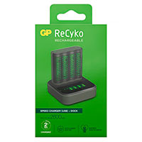 GP Batteries ReCyko Speed Charger Batterioplader m/4xAA Batterier (2600mAh)