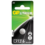 GP CR1216 knapcelle batteri 3V (Lithium ) 1-Pack