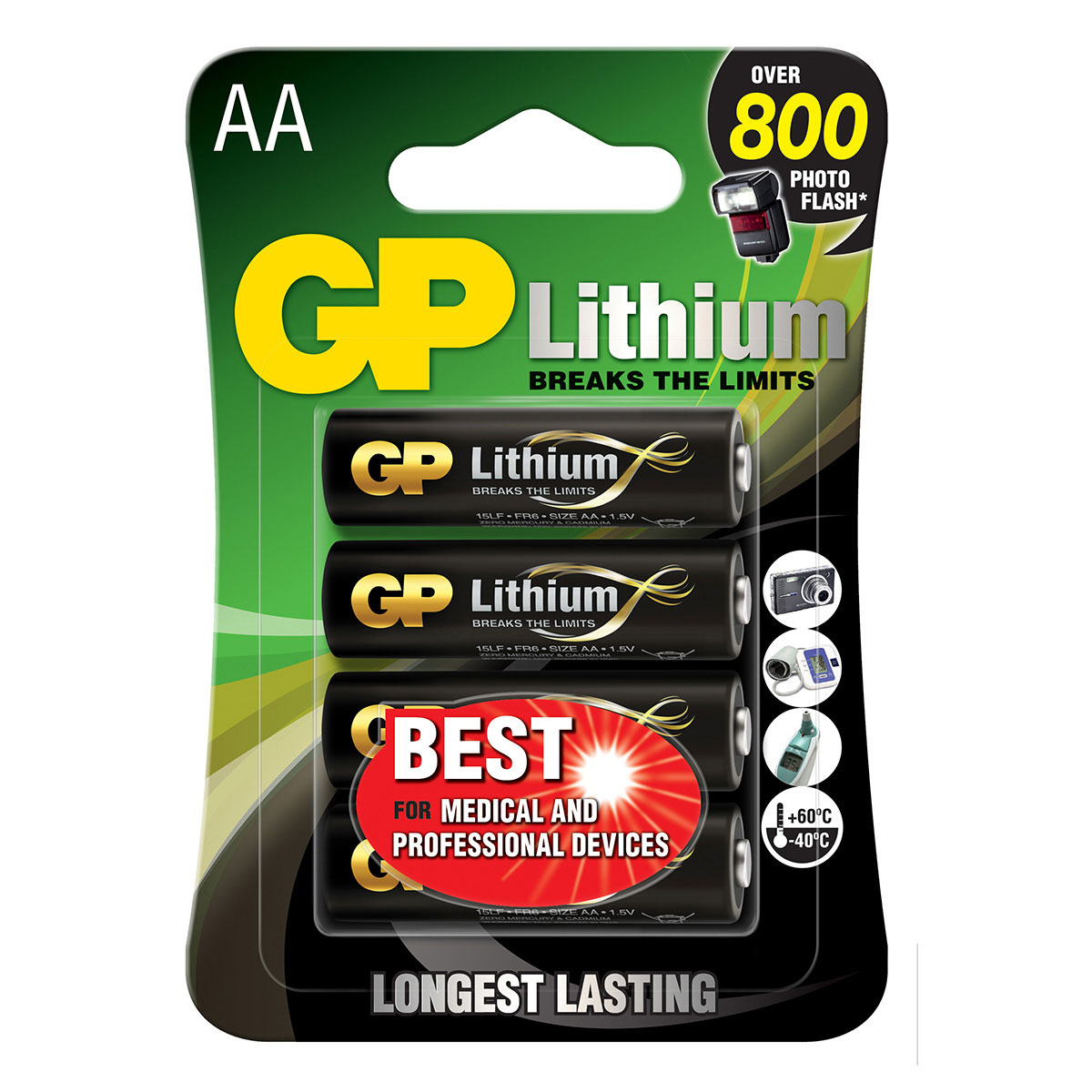 Politik tonehøjde Undertrykke GP Excellent AA batterier 1,5V (Lithium) 4-Pack
