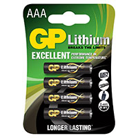 GP Excellent AAA batterier 1,5V (Lithium) 4-Pack
