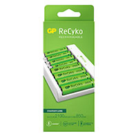 GP ReCyko Econ USB lader (m/4xAA/4xAAA batterier)