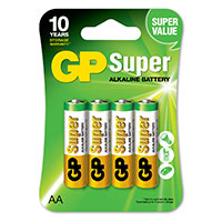 GP Super AA batterier 1,5V (Alkaline) 4-Pack