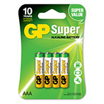 GP Super AAA batterier 1,5V (Alkaline) 4-Pack