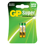 GP Super AAAA batterier 1,5V (Alkaline) 2-Pack