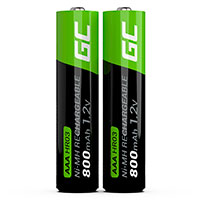 Green Cell Genopladelig AAA Batterier 800mAh - 2pk