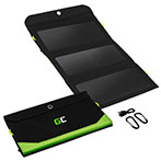 Green Cell Powerbank m/Solcelle 21W/10000mAh (USB-C/2x USB-A)