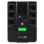 Green Cell UPS07 UPS Ndstrmforsyning 800VA 480W (6 udtag)