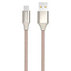 GreyLime MicroUSB Kabel - 1m (USB-A/MicroUSB) Flettet Beige