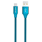 GreyLime MicroUSB Kabel - 1m (USB-A/MicroUSB) Flettet Bl
