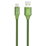 GreyLime MicroUSB Kabel - 1m (USB-A/MicroUSB) Flettet Grn