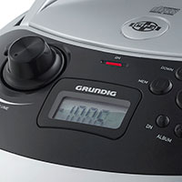 Grundig GRB 3000 BT Boombox (CD/MP3/Bluetooth/FM/3,5mm/USB) Slv