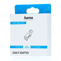 Hama Antenne/SAT adapter stik (F-stik Hun/Coax Han)