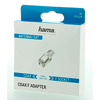 Hama Antenne/SAT adapter stik (F-stik Hun/Coax Hun)