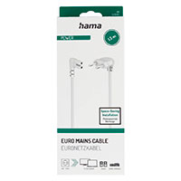 Hama Double nut kabel m/vinkel 1,5m - Hvid