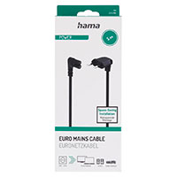 Hama Double nut kabel m/vinkel 5m - Sort
