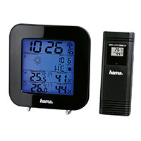 Hama EWS-200 Vejrstation m/sensor (Temperatur/Fugtighed)Sort