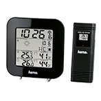 Hama EWS-200 Vejrstation m/sensor (Temperatur/Fugtighed)Sort