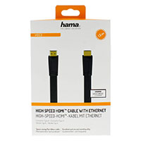 Hama Fladt HDMI kabel High Speed 1,5m - 4K (Guldbelagt) Sort