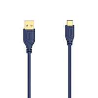 Hama Flexi-Slim USB-C Kabel Guld - 0,75m (USB-C/USB-A) Bl