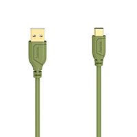 Hama Flexi-Slim USB-C Kabel Guld - 0,75m (USB-C/USB-A) Grn