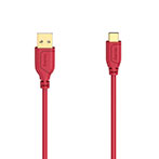Hama Flexi-Slim USB-C Kabel Guld - 0,75m (USB-C/USB-A) Rød