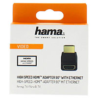 Hama HDMI vinkel adapter -  90 grader Guldbelagt (Han/Hun)