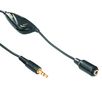 Hama Minijack Forlnger kabel m/volume - 3m  (Han/Hun) Guld