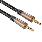 Hama Minijack kabel - Guld - 1,5m Stof (3,5mm/3,5mm)