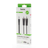 Hama Minijack-Phono Audio kabel - 0,75m (3,5mm/2x RCA)