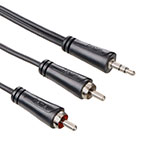 Hama Minijack-Phono kabel - 1,5m (3,5mm Han/2x RCA Han) ST