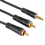 Hama Minijack-Phono kabel - 1,5m (3,5mm Han/2x RCA Han) 