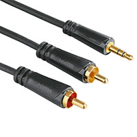 Hama Minijack-Phono kabel - 5m (3,5mm Han/2x RCA Han) 