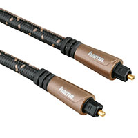 Hama Optisk kabel - 0,75m (Guldbelagt) Sort/Guld