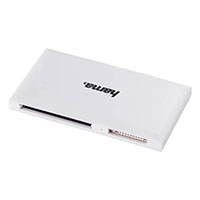 Hama USB-A kortlser (microSD/SD/CF/MS) Hvid