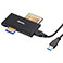 Hama USB-A kortlser (microSD/SD/CF/MS) Sort
