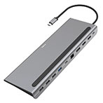 Hama USB-C Dock 10-i-1 - 4K (USB-A/USB-C/HDMI/DP/RJ45)