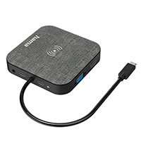 Hama USB-C Dock 12-i-1 m/Qi (USB-A/USB-C/VGA/HDMI/RJ45/SD)