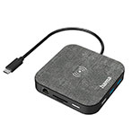 Hama USB-C Dock 12-i-1 m/Qi (USB-A/USB-C/VGA/HDMI/RJ45/SD)