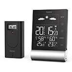 Hama Vejrstation m/sensor (Temperatur/tid/fugtighed) Sort