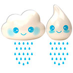 Happy Baby Water Drops Clouds Regnsky 