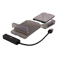 Harddisk kabinet 2,5tm (USB 3.1/SATA 3.0) Sort