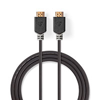 HDMI 2.0 kabel - 3m Premium High Speed (4K) Gr - Nedis
