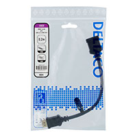 HDMI adapter 0,2m (Han/Hun) Deltaco
