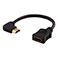 HDMI adapter m/venstre vinkel 0,2m (Han/Hun) Deltaco